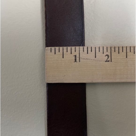 J Crew brown leather belt. Silver tone buckle. - Picture 3 of 5